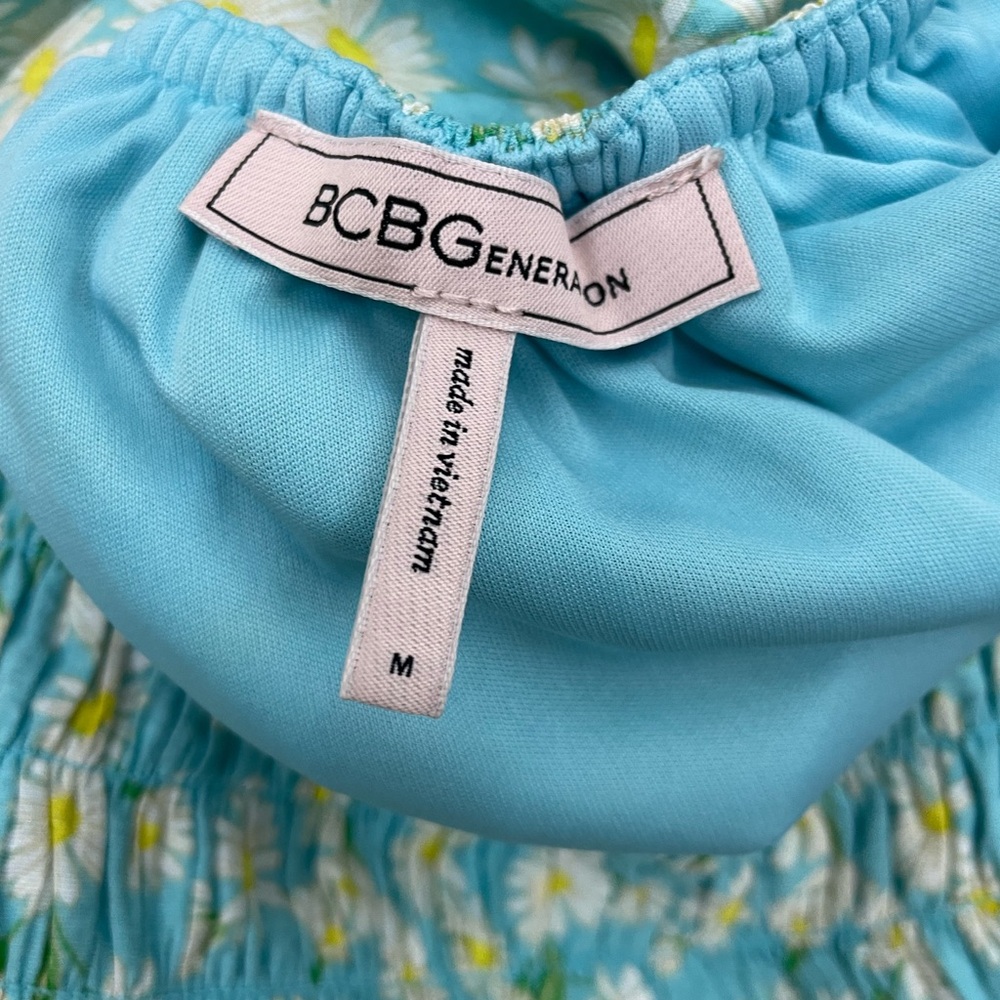 Bcbgeneration Ruffle Smocked Open Back Bohemian D… - image 6